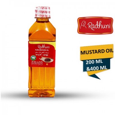RADHUNI MUSTARD OIL [MINYAK SAWI TULEN]  200 ML