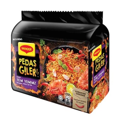 Maggi Pedas Giler Tom Yummz 5 x 76 gm Instant Noodle