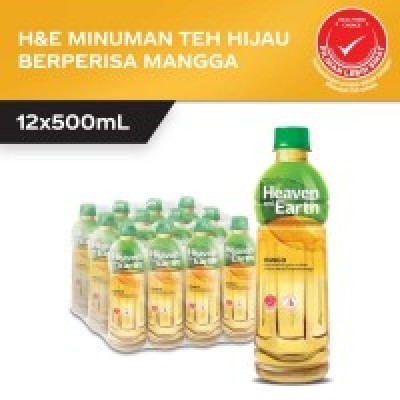 [PRE ORDER ONLY ETA 12-14 Working Days] Heaven & Earth Mango Green Tea PET 500ml x 12