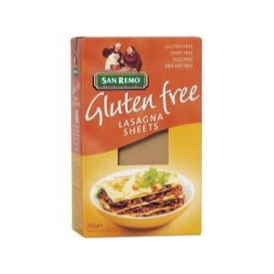 SAN REMO Gluten Free Lasagna Sheet 200gm Unit (12 Units Per Carton)
