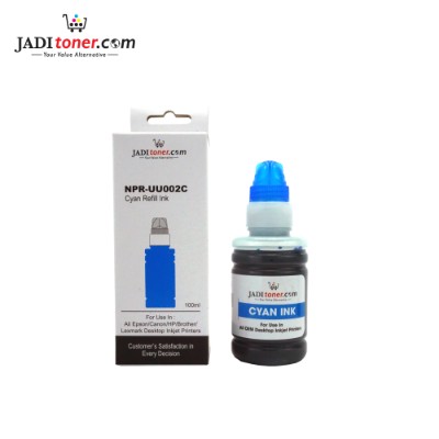 Jadi Refill Ink (Cyan - 100ml) For Epson   HP   Canon   Brother   Lexmark Inkjet Printer (UNIVERSAL) (10 Units)