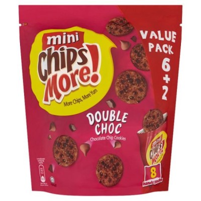 Mini Chips More Double Choc Chocolate 8 x 28 gm