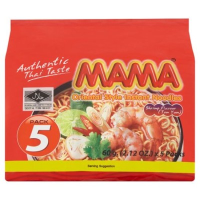 MAMA Shrimp Flavour Tom Yum 5 x 60g