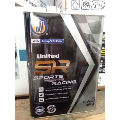 UNITED SR SPORT RACING 100% FULLY SYNT SAE 10W60 API SN (4L)