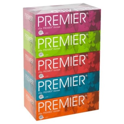 Premier Tissue Box 5 x 90 sheets 2 ply