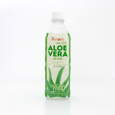 HALAL BUZZY BEE Aloe Vera Sugar Free Drink Original 1x24 bottles (500ml each)
