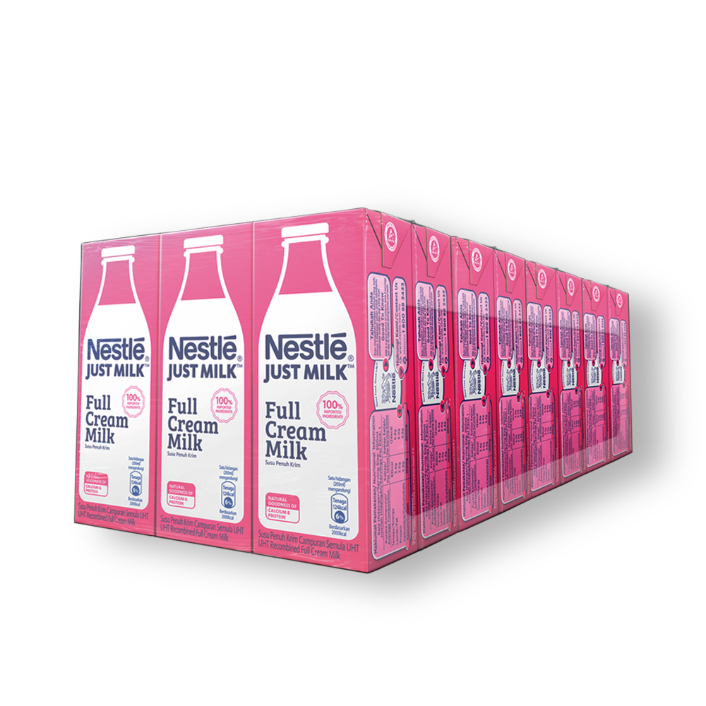 Nestle Just Milk Full Cream Milk 4x (6x200ml) (24 Units Per Carton)