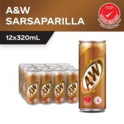 [PRE ORDER ONLY ETA 12-14 Working Days] A&W (Sarsaparilla) Can 320ml x 12