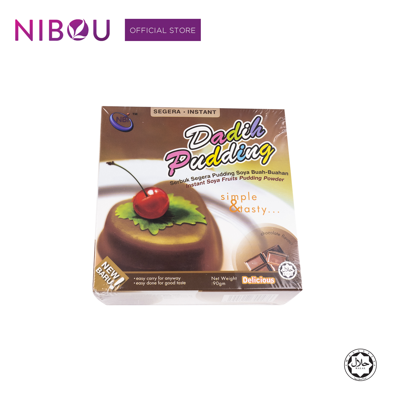 Nibou (NBI) DADIH Instant Soya Fruits Chocolate Pudding Powder (90gm X 24)