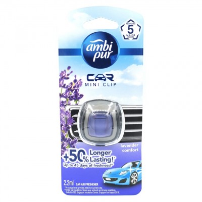 [PRE ORDER ONLY ETA 12-14 Working Days] AMBI PUR CAR MINI CLIP 2.2ML LAVENDER COMFORT