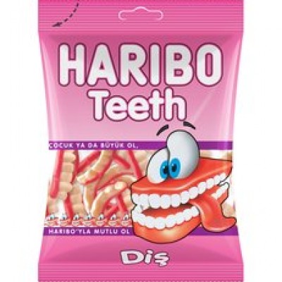 HARIBO Gummies Teeth 80gm Pack (24 Units Per Carton)
