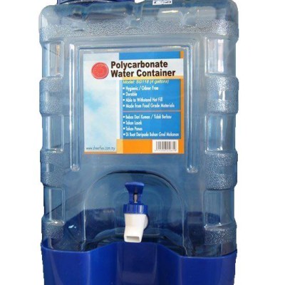 BPA Free Reusable Water Container 4 Gallons (15 liters )   Water Dispenser   Water Bottle Faucet With Stand. ( With Float Ball Valve ) Direct Pipe In.