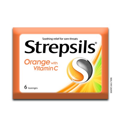 [PRE ORDER ONLY ETA 12-14 Working Days] STREPSILS ORANGE WITH VITAMIN C 6'S
