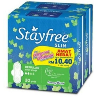[PRE ORDER ONLY ETA 12-14 Working Days] STAYFREE SLIM WING 20S TP