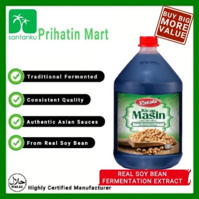 Rasaku Light Soy Sauce (Kicap Masin) 3.3L (4 Units Per Carton)