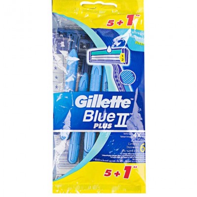 GILLETTE BLUE II 3 X 12'S (5+1) (Pack) 12 X 12'S