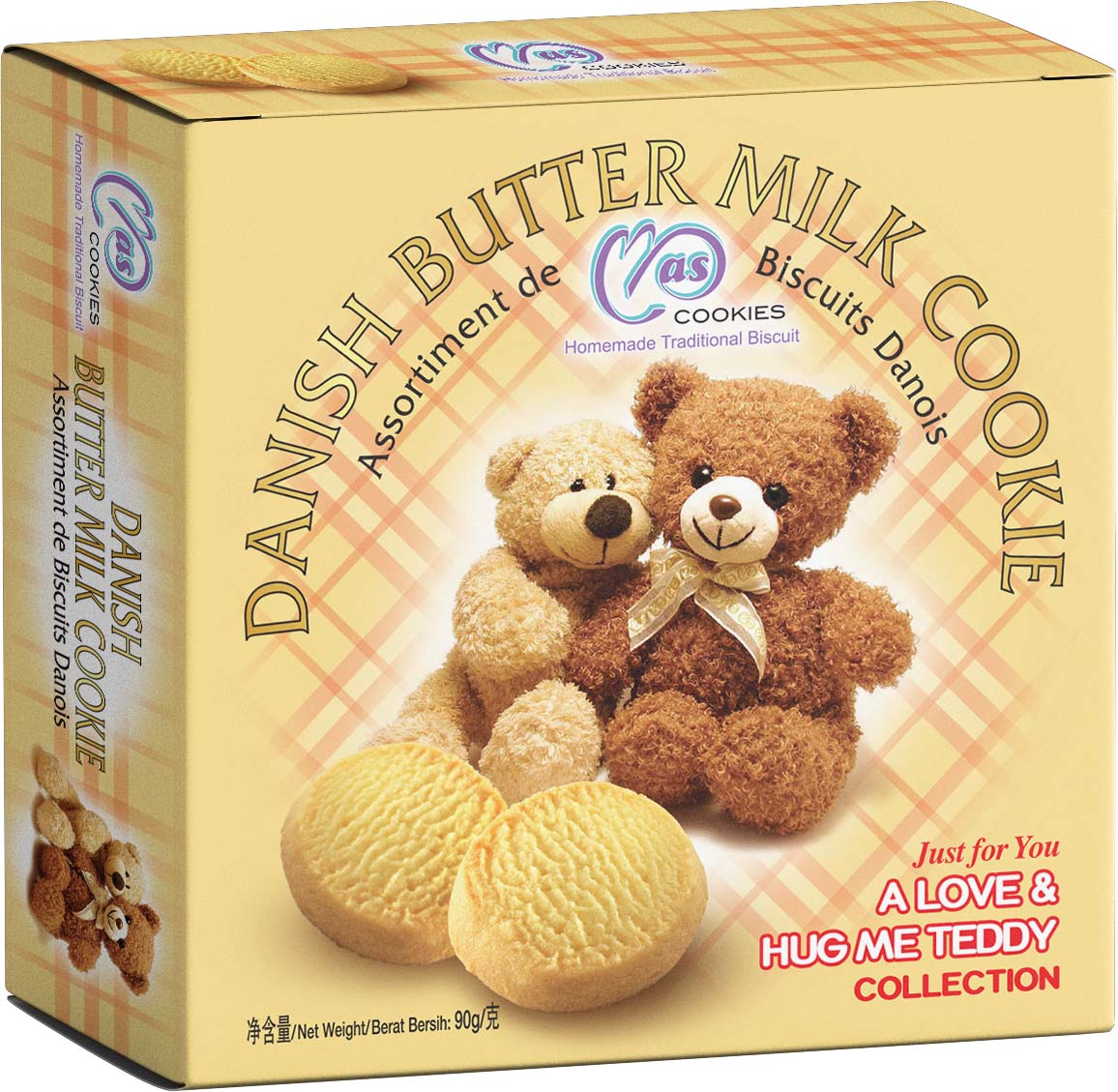 90 1 MAS DANISH BUTTER MILK COOKIES (90 g Per Unit)