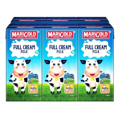 Marigold UHT MILK FULL CREAM 6 x 200ml*