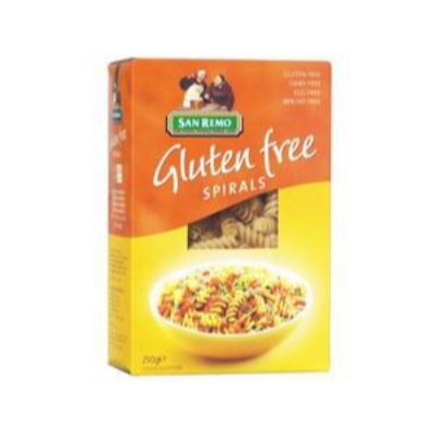 SAN REMO Gluten Free Spirals 350gm Unit (6 Units Per Carton)