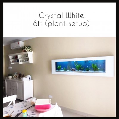 6FT Crystal White Series - Wall Mounted Aquarium