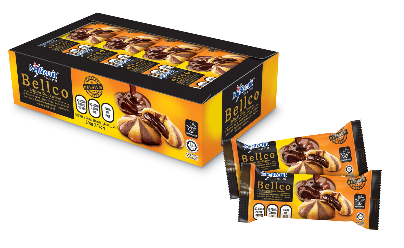 MY 03 Bellco Belgium Choco Cookies (240 g Per Unit)