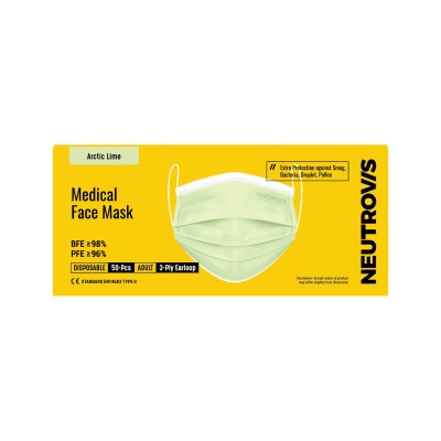 Neutrovis Basic Series 3-ply (50s box)  Adults - Arctic Lime