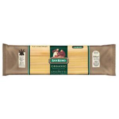SAN REMO Organic Spaghetti 500gm Unit (12 Units Per Carton)