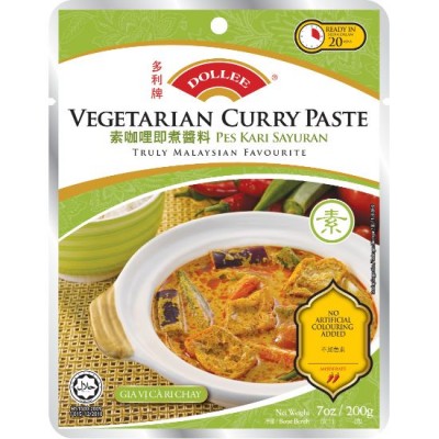 DOLLEE Vegetarian Curry Paste 200gm pack ( 12 packs per carton )