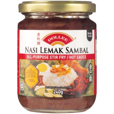 DOLLEE Nasi Lemak Sambal 240gm bottle ( 12 bottles per carton )