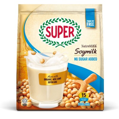 [PRE ORDER ONLY ETA 12-14 Working Days] SUPER NUTREMILL SOYMILK NO SUGAR ADDED 30GX15SX24P MY