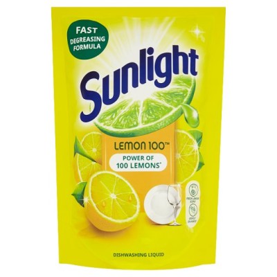 Sunlight LEMON 100 Dishwashing Liquid 700ml REFILL