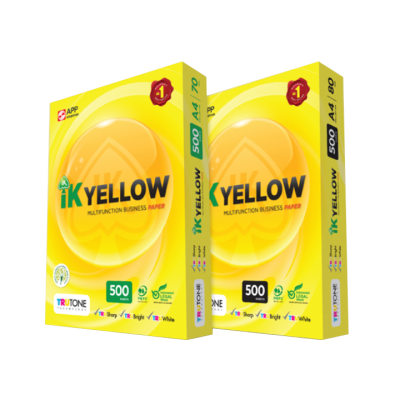 A4 Paper IK Yellow 70gsm Copier Paper (500's Ream)