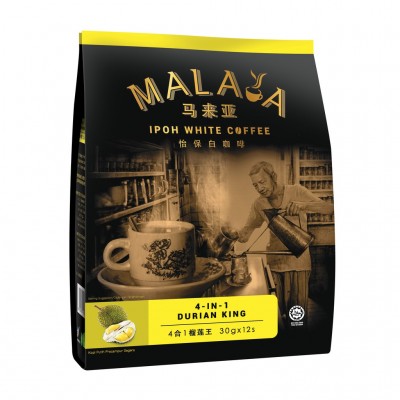 [PRE ORDER ONLY ETA 12-14 Working Days] MALAYA WHITE COFFEE 4IN1 DURIAN 30GX12SX20P MY