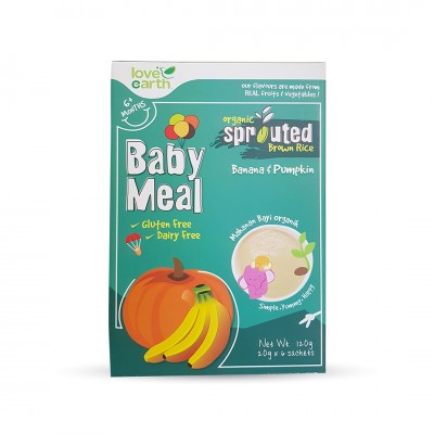 ORGANIC BABY MEAL BANANA, PUMPKIN    QUINOA (6 sachet 120G) (12 Units Per Carton)