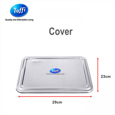 5 Compartments Fast Food Tray & Cover Stainless Steel (B6061)