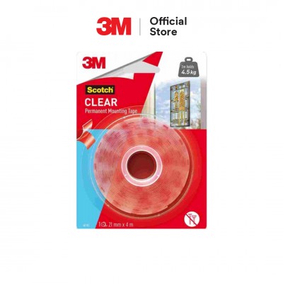 3M Scotch Clear Permanent Mounting Tape (21mm X 4m)