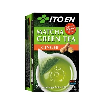 Ito En Matcha Green Tea Ginger 20s (20 Teabags Per Box) (8 Boxes PerCarton) (160 Units Per Carton)