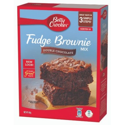 BETTY CROCKER Fudge Brownie Mix - Double Chocolate  430gm (12 Boxes per Carton) Imported from United States