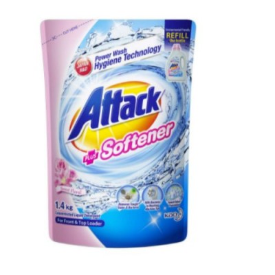 [PRE ORDER ONLY ETA 12-14 Working Days] ATTACK LIQ DETER+SOFTENER REF 1400Gx8 (Refill Pack)