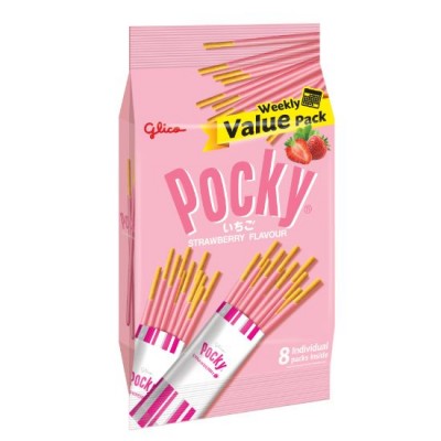 POCKY Strawberry 168gm pack ( 5 packs per carton )