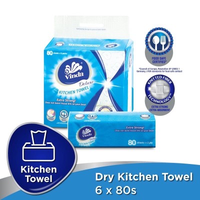 Vinda Deluxe Softpack Kitchen Towel 8 x 80s
