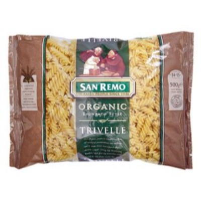 SAN REMO Organic Trivelle 500gm Unit (12 Units Per Carton)