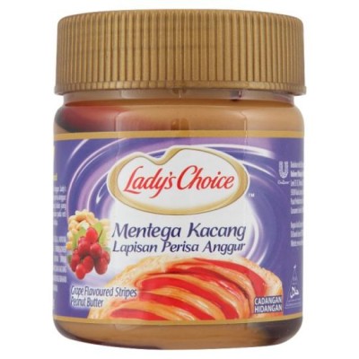 Ladys Choice Peanut Butter Grape Stripe 175g