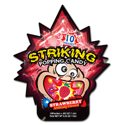 Striking Popping Candy Strawberry 15g
