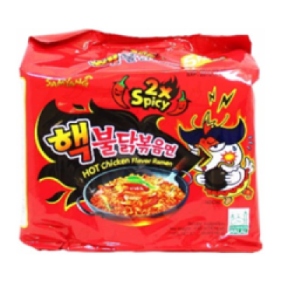 SAMYANG Hot Chicken Double Spicy Ramen 5 x 140g Instant Noodle