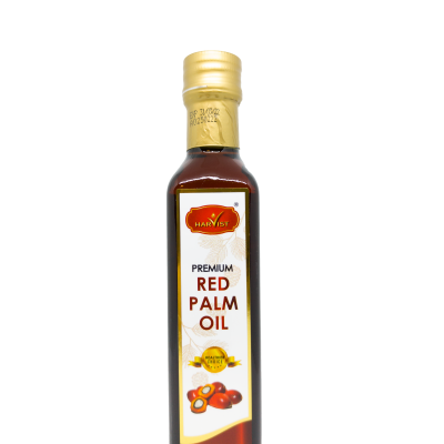 HARVIST Premium Extra Red Palm Fruit Oil 250ml Glass Bottle (12 BTL CTN)