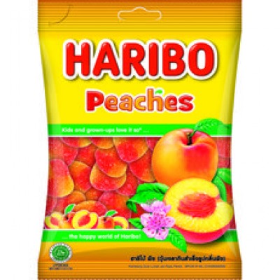 HARIBO Gummies Peaches 80gm Pack (24 Units Per Carton)