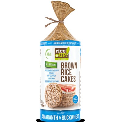 RICEUP-RICE CAKES with BUCKWHEAT & AMARANTH 120g (12 Units Per Carton)