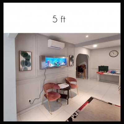 5FT Stainless Steel Series - Wall Mounted Aquarium
