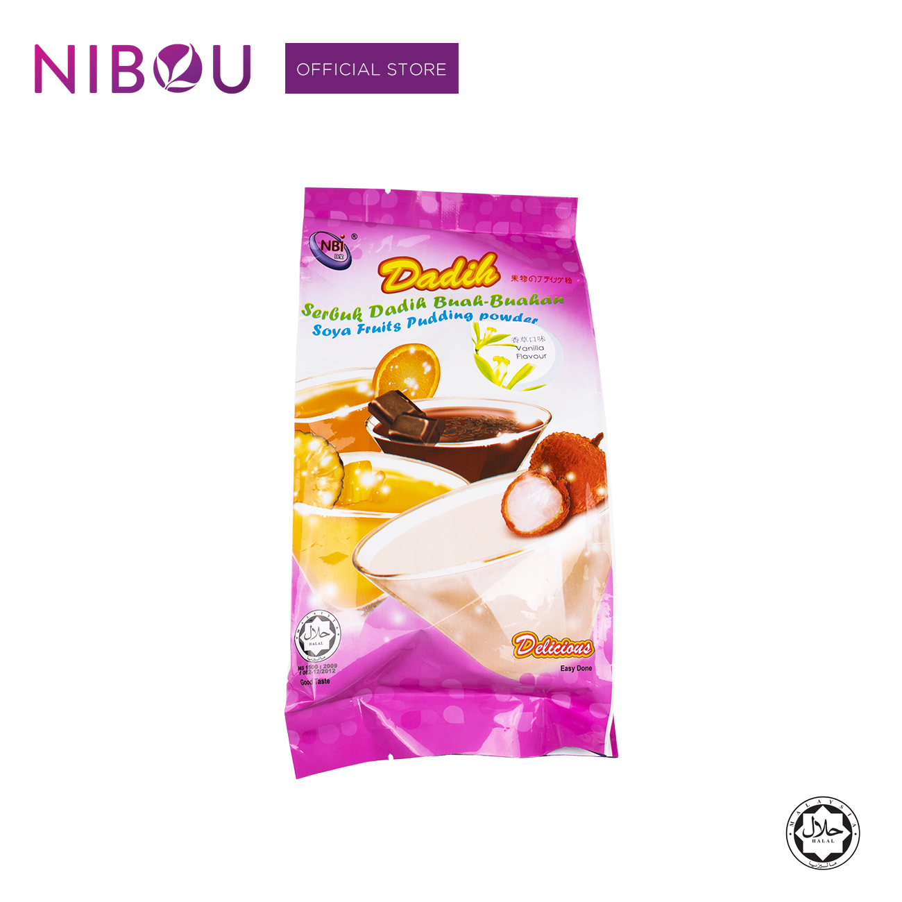 Nibou (NBI) DADIH Soya Fruits Vanilla Pudding Powder (380gm X 24)